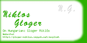 miklos gloger business card